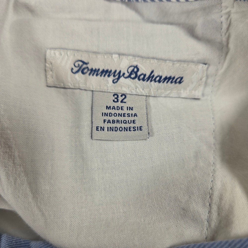 Tommy Bahama Boracay Shorts Mens 32 Light Blue Stretch Chino Flat Front 9 Inseam - Picture 3 of 11